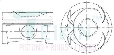 Поршни ремонт +0.50мм (комплект на мотор) VAG 1.4 TSI (Turbo) TEIKIN 48221050