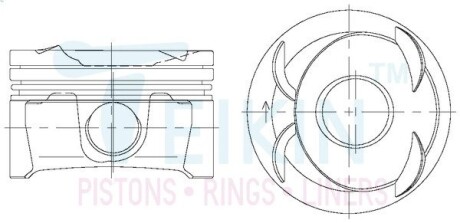 Поршни стандартные (комплект на мотор) VAG 1.4 TSI (Turbo) TEIKIN 48221STD