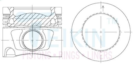 Поршни ремонт +0.50mm(к-кт на мотор) VAG 2.0TDI TEIKIN 48222AG050 (фото 1)