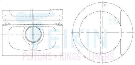 Поршні двигуна, комплект TEIKIN 48609STD