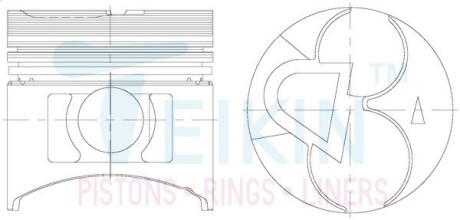 Поршни ремонт (+0.50мм)ALFIN(к-кт на мотор) Hyundai D4BA TEIKIN 51108A050