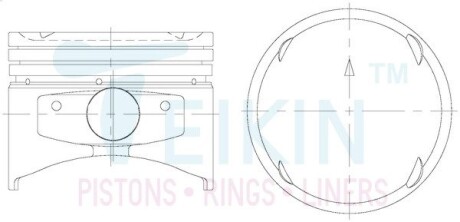 Поршни +0.50mm (к-кт на мотор) Hyundai 2.4L TEIKIN 51110050