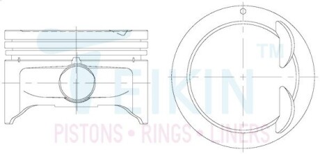 Поршни +0.50mm (к-кт на мотор) 1,6l g4ed TEIKIN 51115050