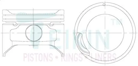 Поршни ремонт (+0.50мм) (к-кт на мотор) Hyundai ATOZ TEIKIN 51117050