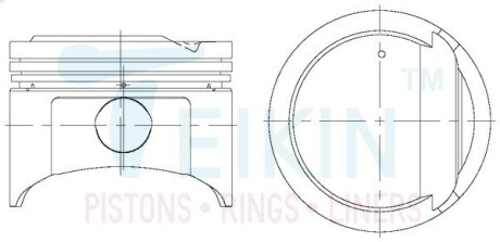 Поршни ремонт (+0.50мм) (к-кт на мотор) TEIKIN 51120050
