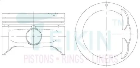 Поршни ремонт (+0.25мм) (к-кт на мотор) Hyundai XD TEIKIN 51121025
