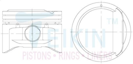 ПОРШНЯ В СБОРЕ 82/4CYL/1.2-1.2-2.5(MATRIX 1.8L) TEIKIN 51122.STD