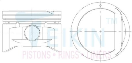 Поршни ремонт +1.00mm (к-кт на мотор) Hyundai 2.0L TEIKIN 51127100