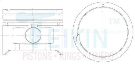Поршни ремонт (+0.50мм) к-кт на мотор TEIKIN 51129050