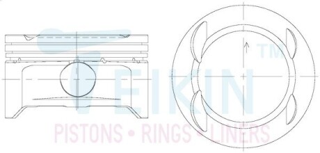 Поршни +0,50mm (к-кт на мотор) G4KE 2.4L Hyundai Sonata, Kia Magentis TEIKIN 51135050