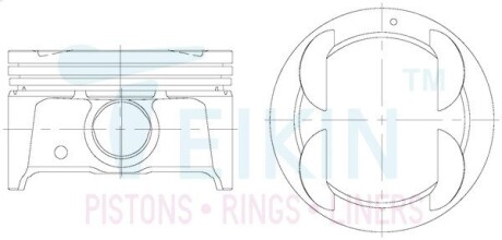Поршни ремонт (+0.50мм) (к-кт на мотор) 2.7L TEIKIN 51138050