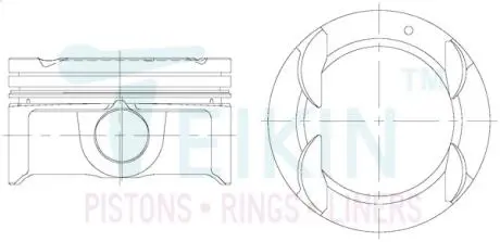 Поршни ремонт (+0.50мм) (к-кт на мотор) Hyundai G4FC-II TEIKIN 51145050