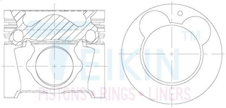 Поршни ремонт +0.50mm(к-кт на мотор) 1,5TCI D4FA Accent, Matrix, Rio, Cerato TEIKIN 51150AG050