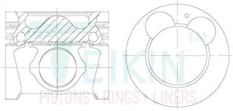 Поршень TEIKIN 51154AGSTD