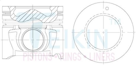 Поршни стандарт (STD) (к-кт на мотор) Hyundai D4EA Alfin TEIKIN 51604A4STD