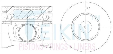 Поршни +0.25mm (к-кт на мотор) D4EB 2,2 diesel Santa Fe TEIKIN 51605AG025