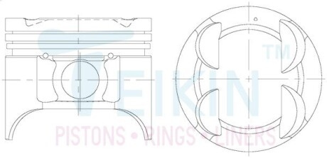 Поршни (комплект) TEIKIN 52101.050