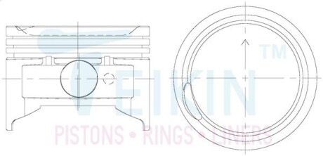 Поршни стандарт (STD) (к-кт на мотор) Kia PICANTO TEIKIN 52106STD