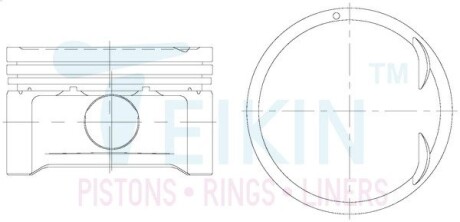 Поршни (комплект без колец) RIO 0.5 /78/1.2-1.2-2.5/ 1.6L TEIKIN 52111-050