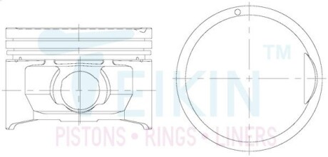 Поршни ремонт +0.50mm(к-кт на мотор) Kia Rio 1.3 TEIKIN 52654050 (фото 1)