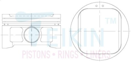 Поршни ремонт (+0.25мм) (к-кт на мотор) Subaru EJ205 TEIKIN 55102025