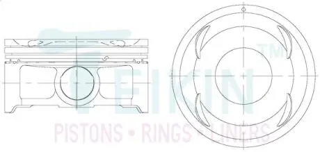 Поршни ремонт (+0.50мм) (к-кт на мотор) Subaru EJ255/EJ257 TEIKIN 55105050