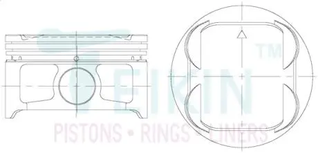 Поршни ремонт +0.50mm(к-кт на мотор) Subaru EJ20J TEIKIN 55654050