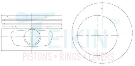 Поршни ремонт (+0.50мм) (к-кт на мотор) Opel C20NE TEIKIN 56108050