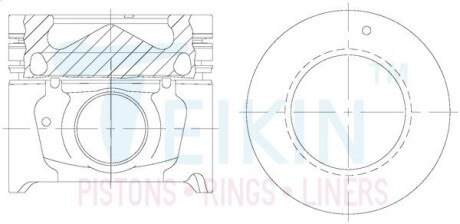Поршни стандарт к-кт на мотор Antara, Cruze, Captiva 2.0 CDTI TEIKIN 58118AGSTD