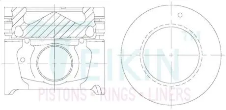 Поршни стандарт к-кт на мотор Antara, Cruze, Captiva 2.0 CDTI TEIKIN 58118AGSTD