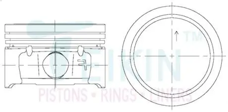 Поршни ремонт (+0.50мм) (к-кт на мотор) Peugeot TU5JP4 TEIKIN 67106050
