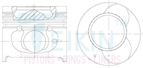 Поршни +0.50mm (к-кт на мотор) 1,5dCi K9K Renault Logan, Kangoo, Megane/ Nissan Micra, Note/ Suzuki TEIKIN 70103A050