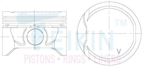 Поршни std (к-кт на мотор) k4m TEIKIN 70600STD