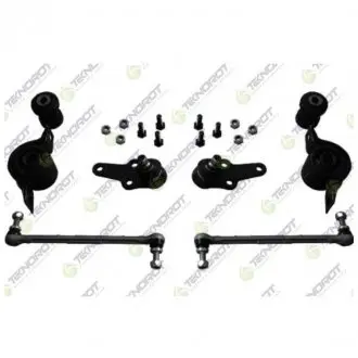 FORD К-кт передній підвіски (2 шарів.опори+4 з блоку+2 тяги стаб.+кріплення) Focus I 98- Teknorot FO-450