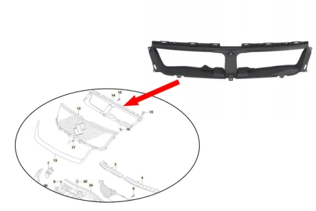 Решетка радиатора внутренняя часть TEMPEST 048 0539 990