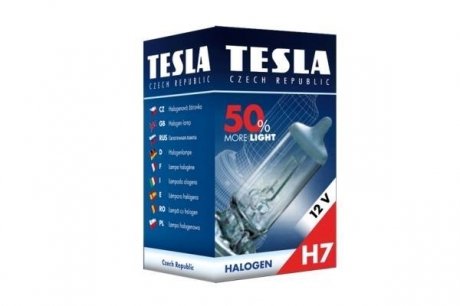 Лампа галогенная H7 12V 55W PX26d +50% Premium TESLA B30701