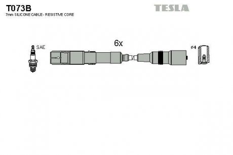 Комплект кабелiв запалювання TESLA T073B (фото 1)