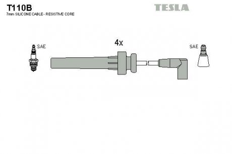 Комплект проводів запалювання TESLA T110B