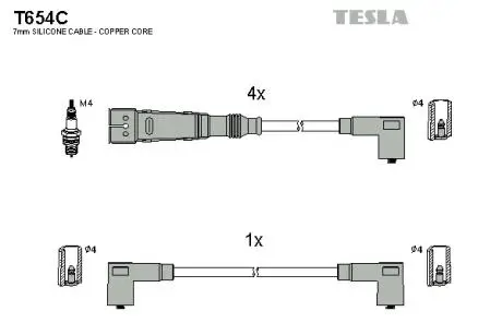Комплект проводов зажигания TESLA T654C