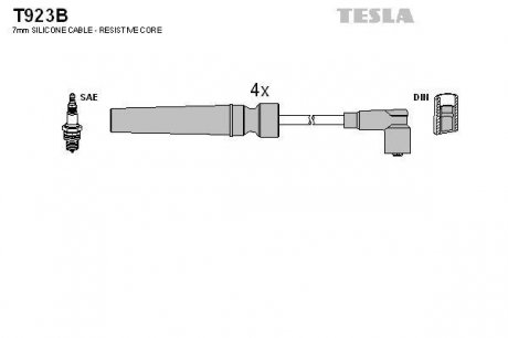 Комплект проводов зажигания TESLA T923B (фото 1)