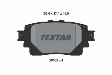 Колодки тормозные TEXTAR 2058201
