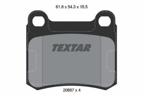 Гальмівні колодки дискові TEXTAR 2068701