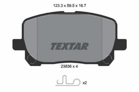 Тормозные колодки TOYOTA Avensis/Corolla/Matrix "F "01-14 TEXTAR 2383601