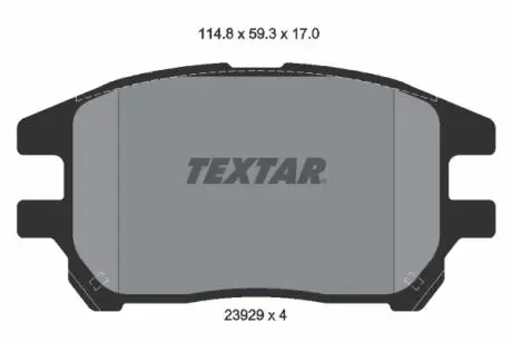 Тормозные колодки, дисковые TEXTAR 2392901