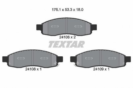 Комплект тормозных колодок TEXTAR 2410601