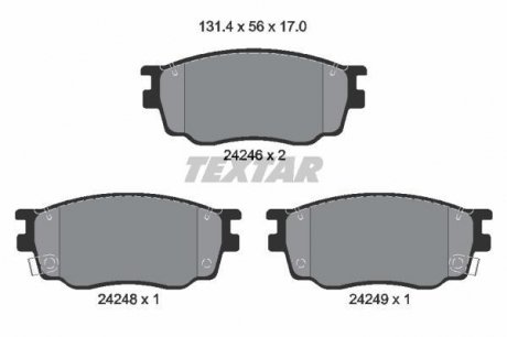 Тормозные колодки дисковые TEXTAR 2424601