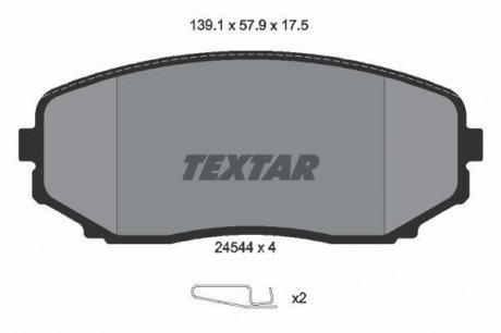 Тормозные колодки дисковые TEXTAR 2454401