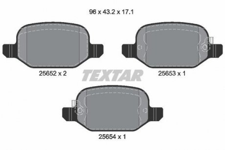 Гальмівні колодки дискові TEXTAR 2565201 (фото 1)