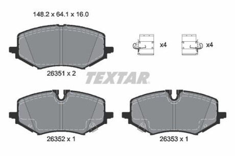 Тормозные колодки TEXTAR 2635102 (фото 1)