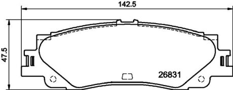 Колодки гальмівні (задні) Toyota Land Cruiser 300 21- TEXTAR 2683101